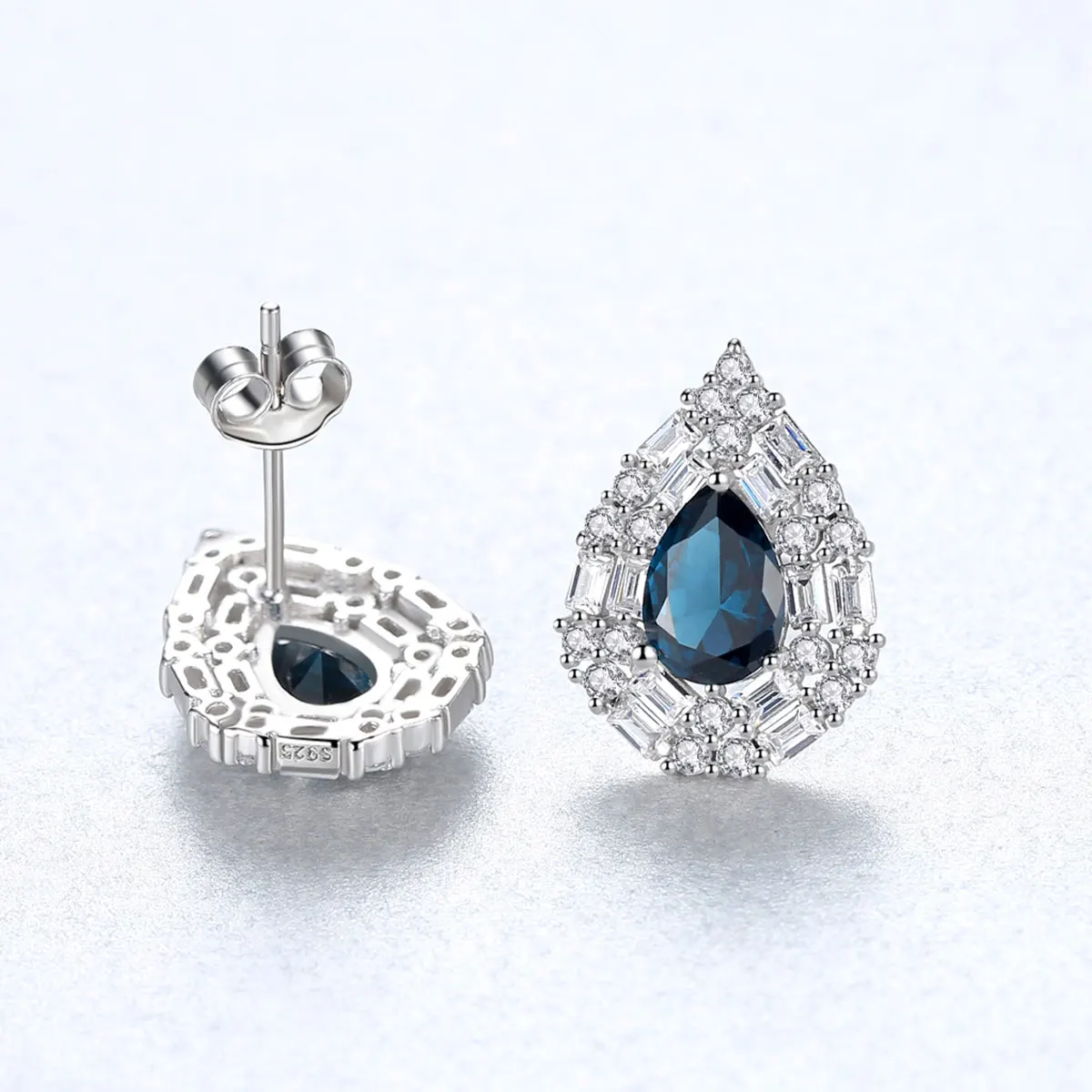 MSXNEOW Роскошные стерлингового серебра 925 пробы капли воды серьга из драгоценного