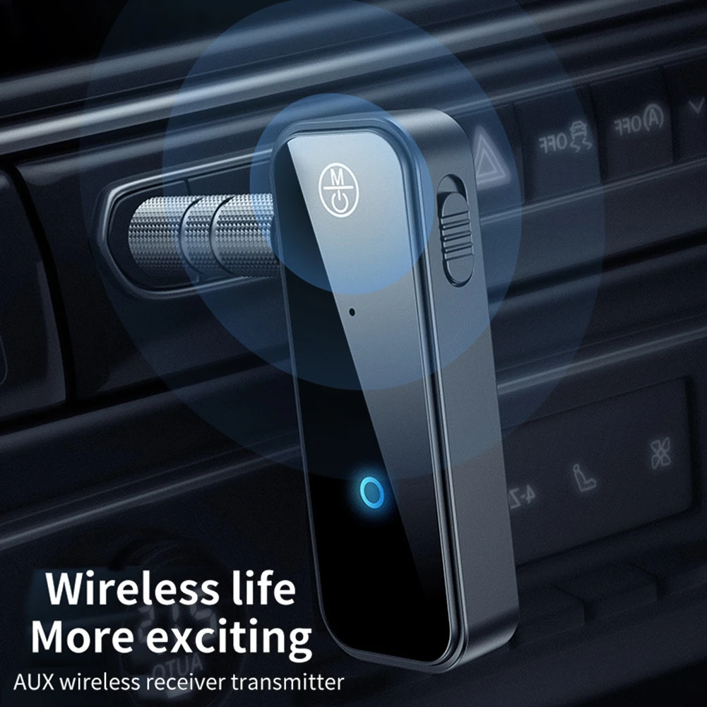

Wireless 5.0 Music Receiver Audio 3.5mm Streaming Auto Transmitter Receiver Headphone AUX Adapter Mic Handfree Car PC