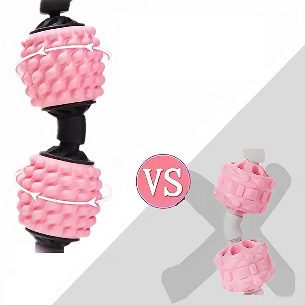 

Leg Thigh Roller Massager U Shaped Trigger Point Arm Leg Neck Muscle Relaxation Massage Tool, Pink