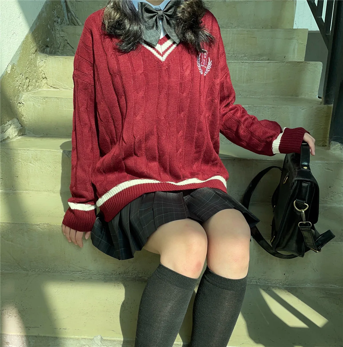 

2021 New Three-Piece Suit Japanese Winter Kawaii Sweet Knitted Sweater Harajuku Vintage Plaid Skirt Mini Skirt Suits Sets Woman