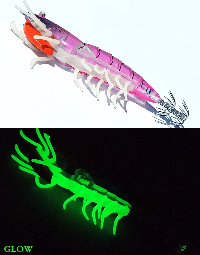 Lumious мягкие ножки осьминог джиг кальмар приманки светятся в темноте рыболовные