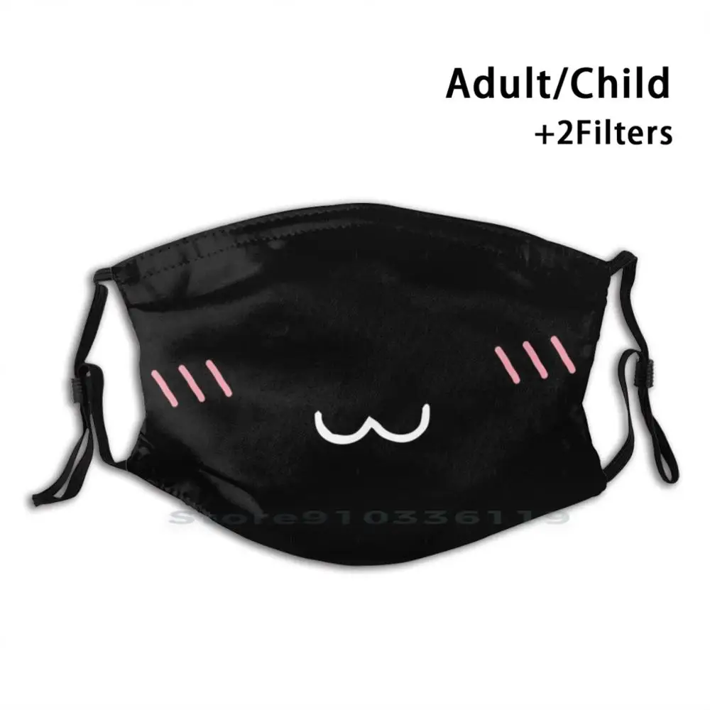 

Cat Mouth Mask Anime Expression Kawaii Monster Animal Happy Cute Mouth Design Anti Dust Filter Washable Face Mask Kids Blusing