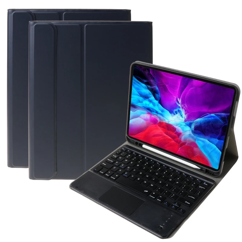 

X7AA Touchpad Keyboard Case for ipad Pro 11 Inch 2020/2018 Removable Keyboard Slim Protective Cover with Built-in Pencil Holder