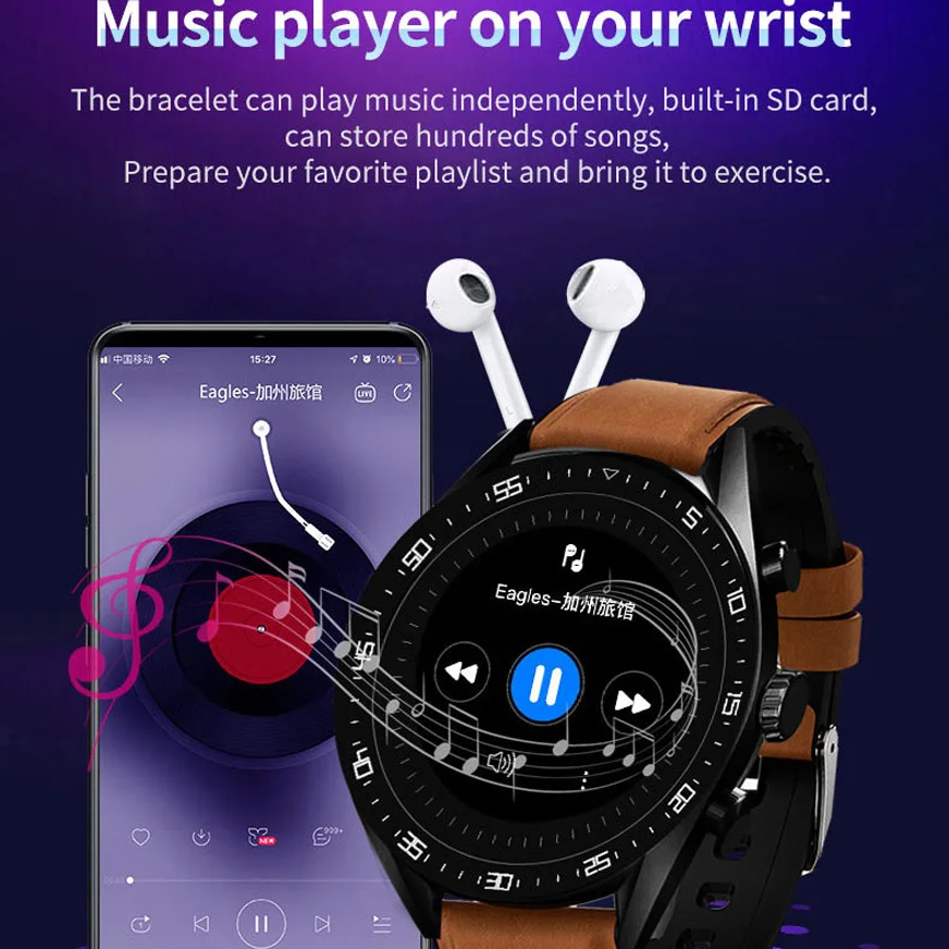 Смарт-часы 2021 с поддержкой Bluetooth пульсометром и тонометром