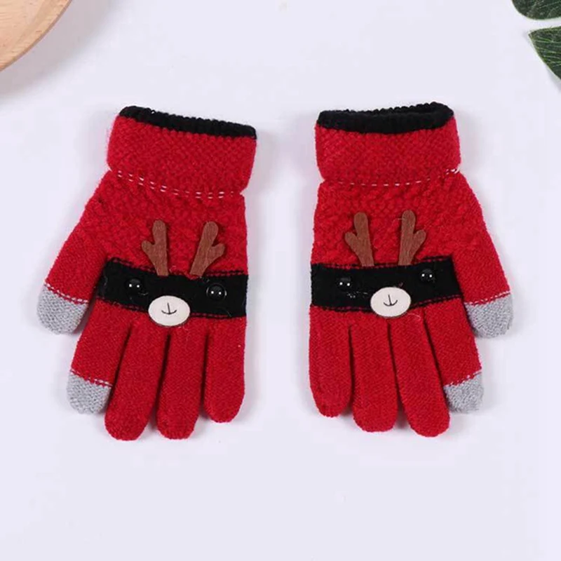 

Best Selling Gloves Cotton Cartoon Kids Winter Five Fingers Warm Gloves Cute Kids Christmas Elk Girls Boys Thick Gloves Winter