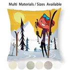 Наволочка с постером Les Get, наволочка из хлопка и льна, льняная наволочка для подушки, Morzine Avoriaz, Haute, Савойя, Альпы, Горные горы