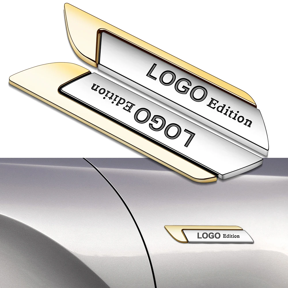 

2pcs Wing Fender Side Stickers Car Styling For Mercedes AMG CLA CLK GLB GLC GLE W210 W212 E63 W202 W205 W176 AMG Edition Emblems