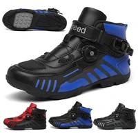 men motorcycle boots motorbike riding racing boots off road shoes moto bike speed protective gear cycling sneaker bicycle shoes
