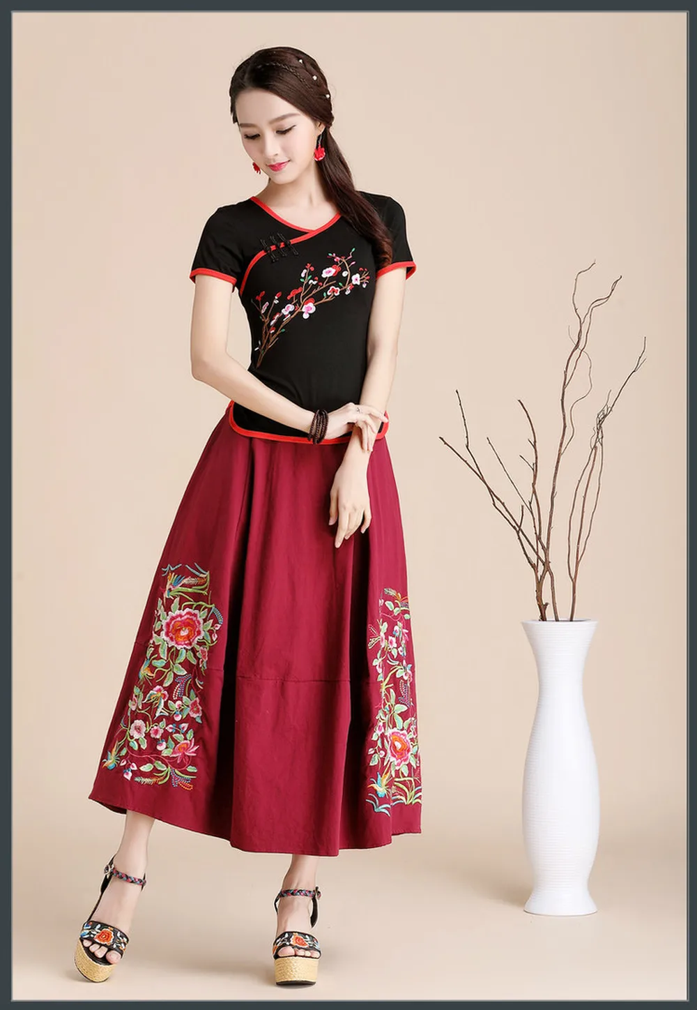 Новинка женская одежда из смешанного хлопка черные розовые красные синие