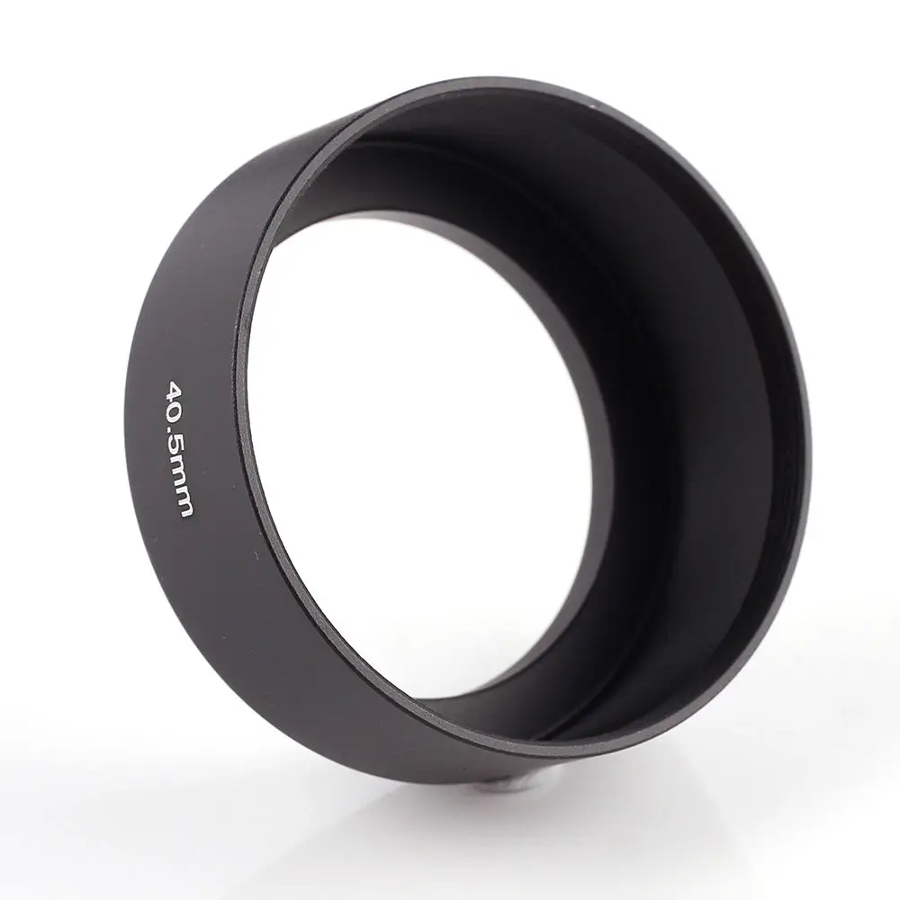 

For 40.5 Mm Back DSLR Camera Black Universal Metal Lens Hood Sunshade Screw In