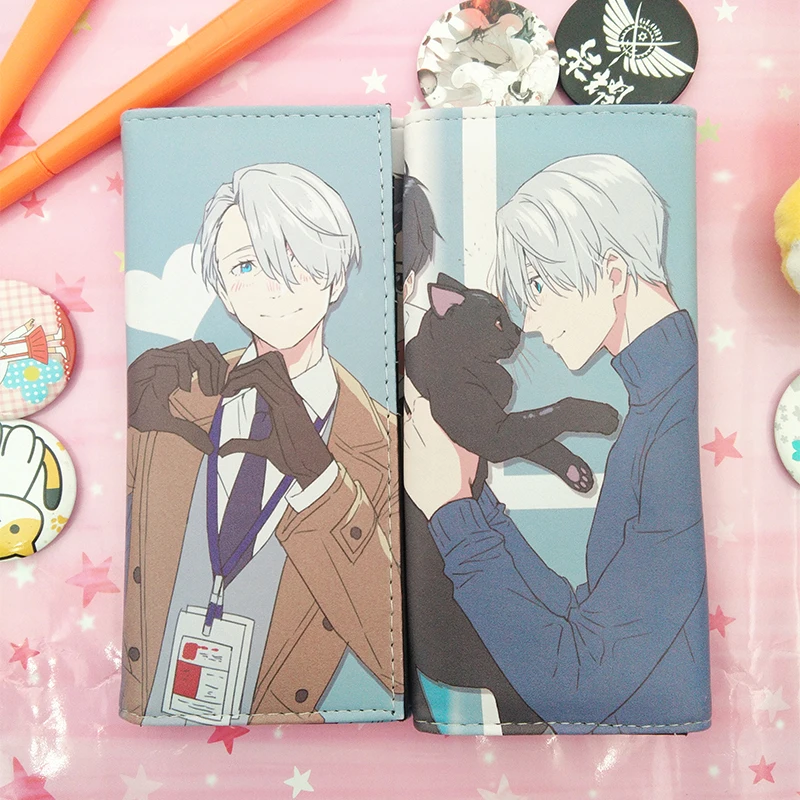 Кошелек Yuri on Ice Katsuki Victor Nikiforov для косплея Длинный кошелек монет денег