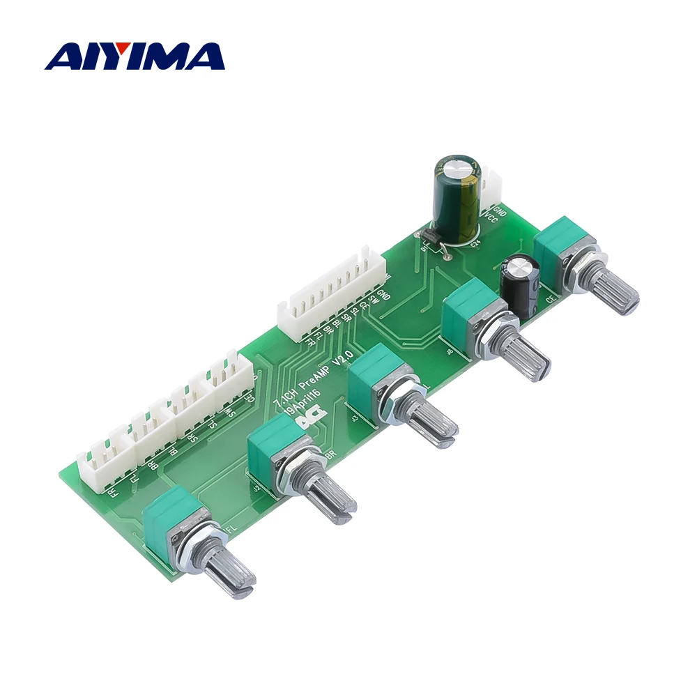 AIYIMA 7 1 фильтр низких частот регулятор громкости тон предусилитель доска 8 каналов