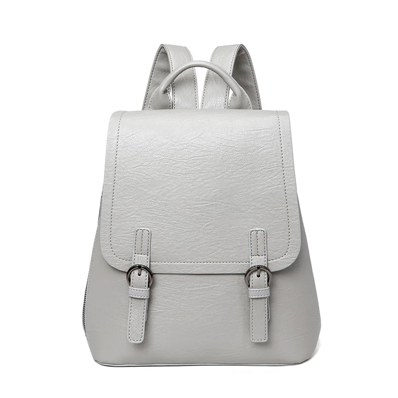 

MTong Genuine Leather Backpack for Women Ladies Girls Vintage Fashion Bookbag Handmade Casual Satchel Easy Travel Shoulder Bag