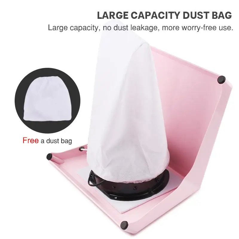 

NOQ 100W/40W Hign Power Nail Suction With Collecting Big Bags Manicure Machine Vacuum Cleaner Nail Art Salon Tools