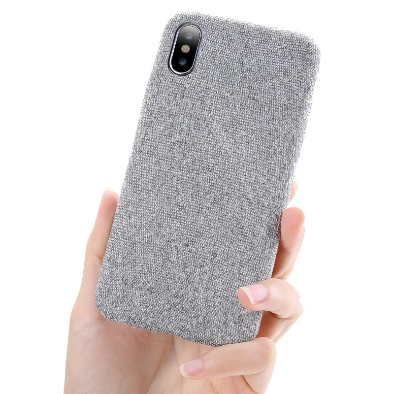 Light Grey FLOVEME текстильная ткань чехол для телефона для iPhone 11/11 Pro/11 Pro Max X/XS Max XR 6/6 S/7/8 Plus Ткань задняя крышка Fundas Coque - Цвет: Light Grey