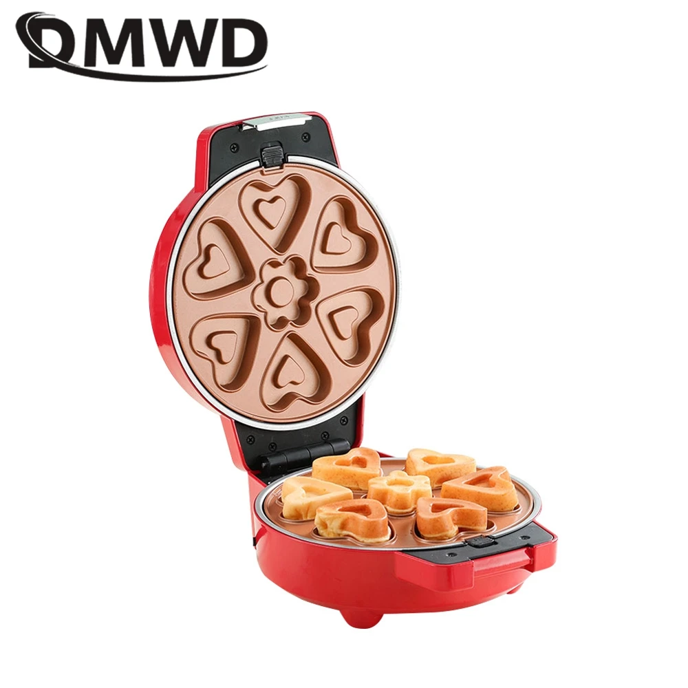 Beli DMWD Mesin Pembuat Donat Wafel Multifungsi Wajan Pemanggang Listrik Pembuat Sarapan Oven Pancake Pemanas Dua Sisi