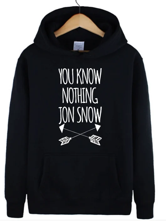 Модная мужская женская Игра престолов You Now Nothing Jon Snow Осенняя зимняя теплая