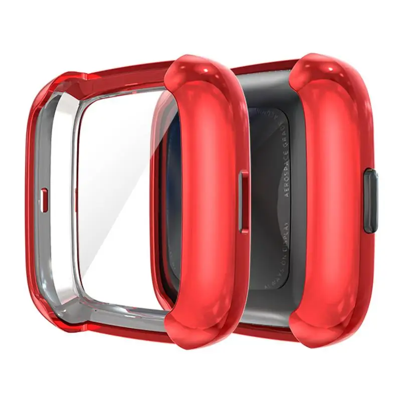 

Plating Case Tpu Case For Fitbit Versa 2 VersaBand Waterproof Watch Shell Cover Screen Protector For Fitbit Versa 2 Smart Watch