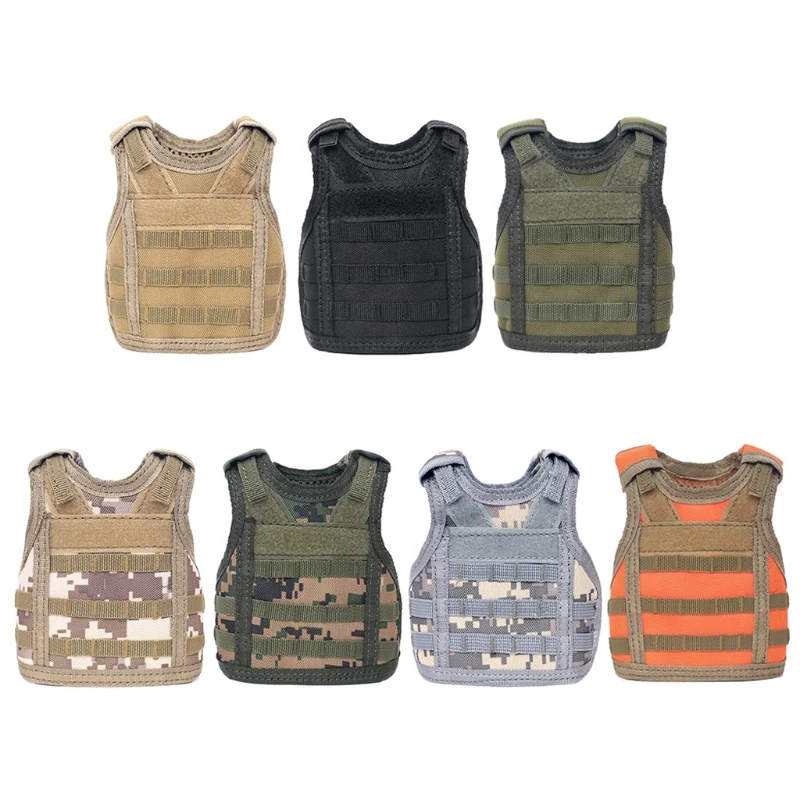 

Camping Backpack Beer Bottle Beer Vest Cover Military Mini Molle Vest Adjustable Shoulder Straps