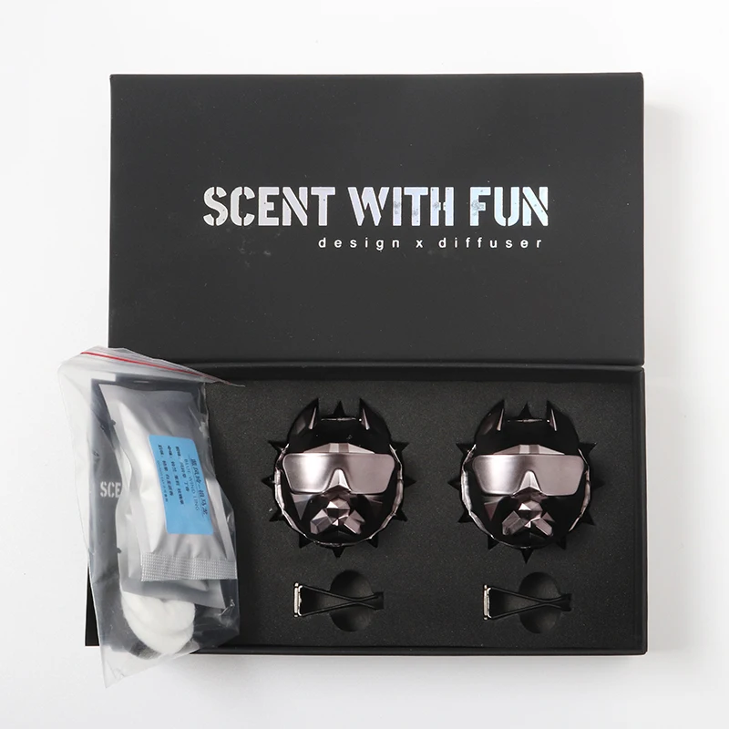 2 шт. креативный автомобильный освежитель воздуха в виде бульдога крутая коробка