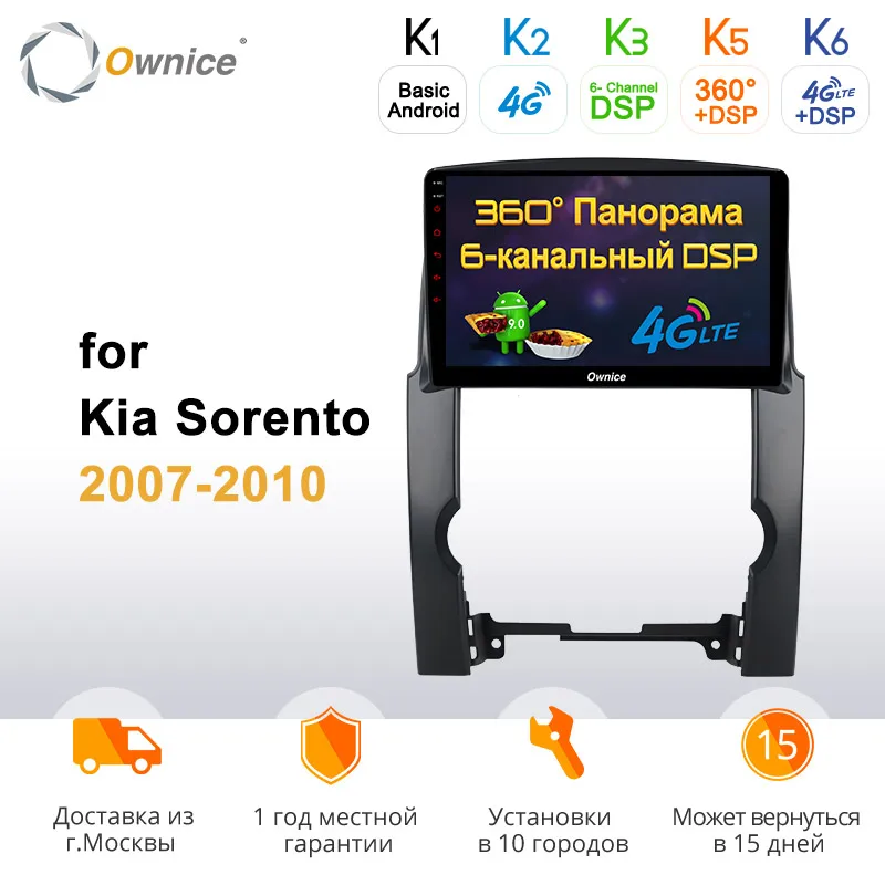 Ownice Octa Core Android 9 0 DSP 360 панорамный автомобильный dvd k3 k5 k6 для kia sorento 2010 2013 стерео GPS Navi