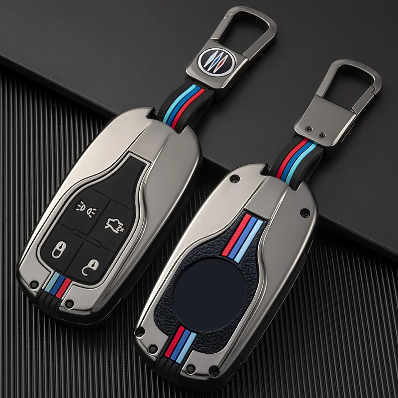 

Zinc Alloy Car Key Case For Maserati Ghibli Levante Quattroporte Smart Remote Control Fob Cover Keychain Keys Protector Bag