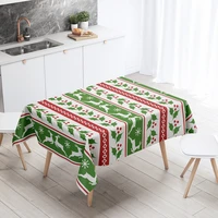 red green christmas tablecloth for table cloth cover decoration waterproof decor dining rectangular anti stain kitchen oilcloth