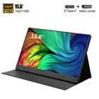 Портативный монитор, экран 15,6 дюйма USB 3,1 Type-C для Ps4 Switch Xbox Huawei phone, игровой монитор для ноутбука, ЖК-дисплей 15,6