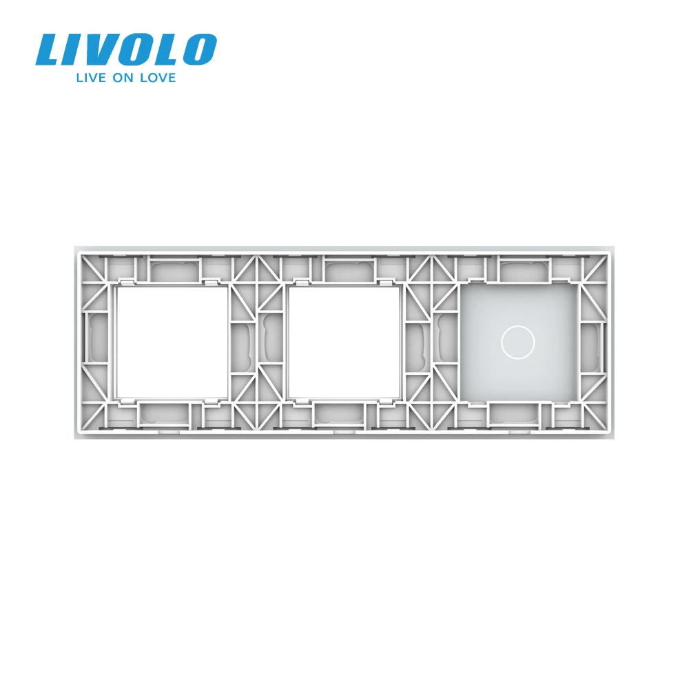 Стеклянная панель Livolo с белым жемчугом 222 мм * 80 стандарт ЕС|livolo eu standard|livolo white euglass