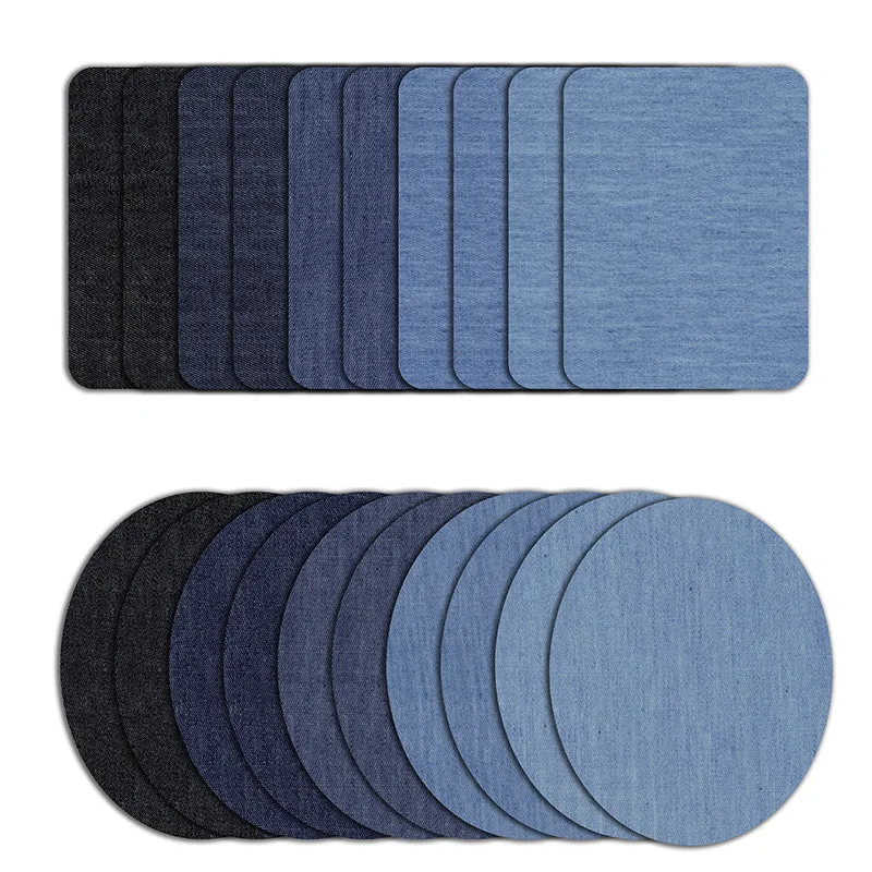 

5Pieces Denim Cut Piece Rectangular Elliptical Back Patch Patch Cloth Cut Bag Elbow Trousers Knee Hole