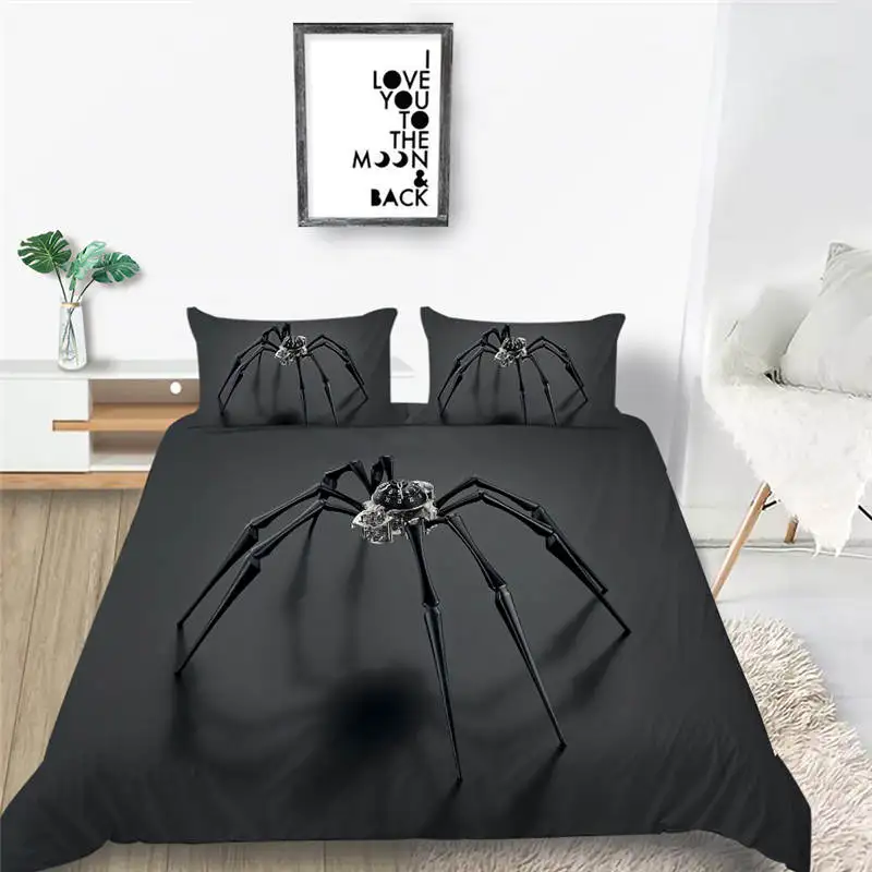 

Bedding Sets Grey Background Animal Spider World Unique Design Duvet Cover Sets