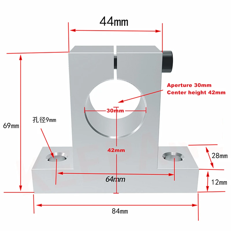 

Rotary Axis Chuck 65mm Mounting Bracket Height 42mm Synchronous Wheel for Diy Cnc Machine