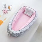 Портативный детский шезлонг 85 Х5, 0 см, хлопковое кружевное детское гнездо для девочек, детская кроватка для новорожденных, кроватка для сна для младенцев, кроватка для сна