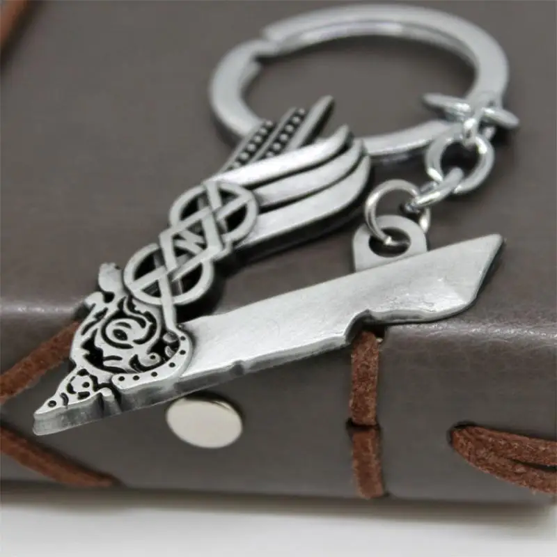 Металлический брелок с серебряными подвесками Ragnar Lothbrok реквизит для костюма из