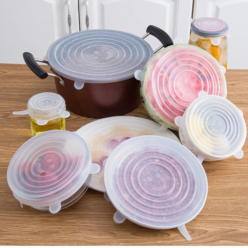 Силиконовая крышка для пищевых продуктов универсальные силиконовые крышки