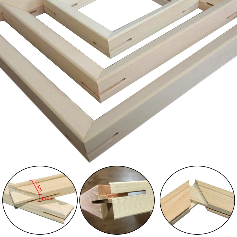 

5Diamond Painting Wood Frame Canvas Oil painting Factory Price Wood Frame For Canvas Oil Painting Number DIY Frame Picture Frame