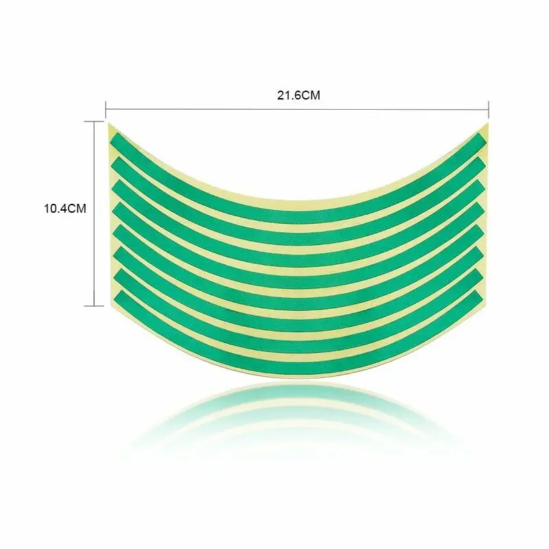 16 шт./лот 18 дюймов полоски наклейки на колеса светоотражающая лента обод для
