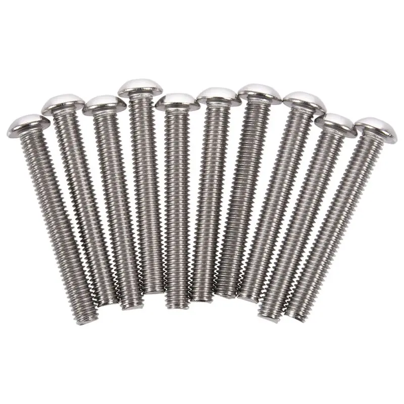 Stainless Steel Button Head Screw Hex Socket Bolts Type:M6 / 6mm Bolt size:M6 x 45mm Your pack quantity:10 | Обустройство дома