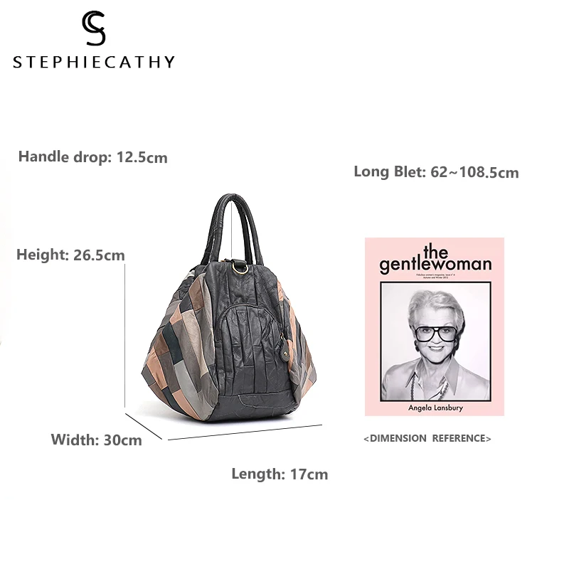 SC брендовая дизайнерская женская сумка из овечьей кожи в стиле пэчворк стильная