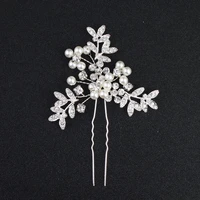 miallo temperament simple bridal hairpin exquisite hand woven bridal pin pearl rhinestone wedding dress headdress