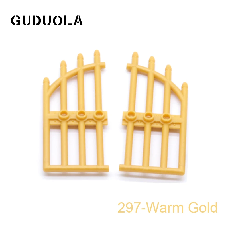 Guduola-Puerta de bloque de construcci&oacute;n arqueada con barras, 1x4x9, 42448, ladrillo especial, MOC, juguetes educativos de construcci&oacute;n, 10 unids/lote-4