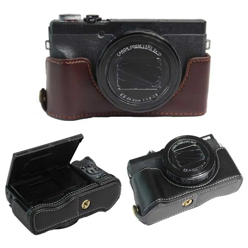 Чехол для камеры из натуральной кожи для Canon PowerShot G5X MarkII G5XII G5X2 G5XM2 G5X II G5x 2 Половина корпуса