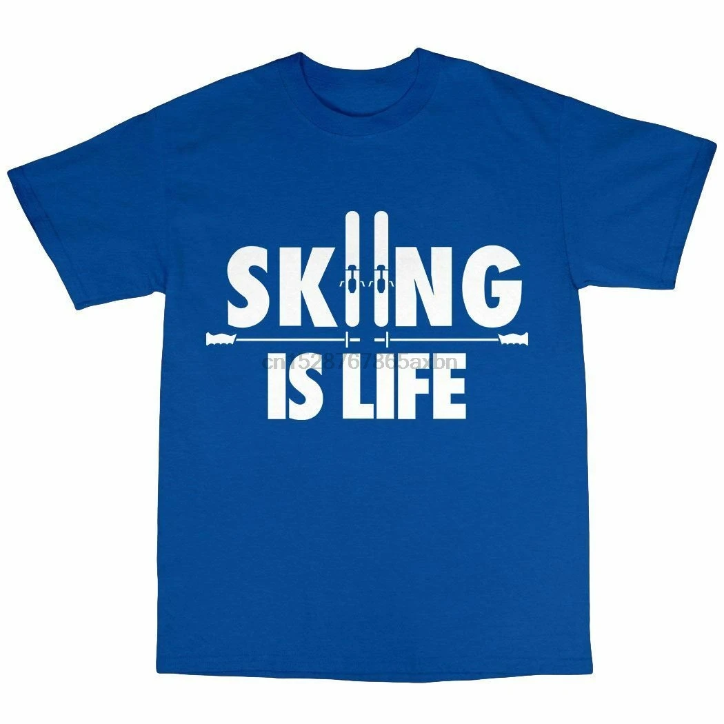 Skiing Is Life Skier/футболка из хлопка премиум-класса для катания на лыжах в подарок |