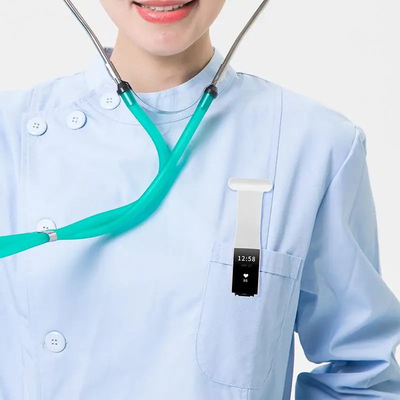 2021 new suitable for fitbit charge4 smart sports bracelet chaege3 silicone nurse strap pin brooch，wearable bike devices free global shipping