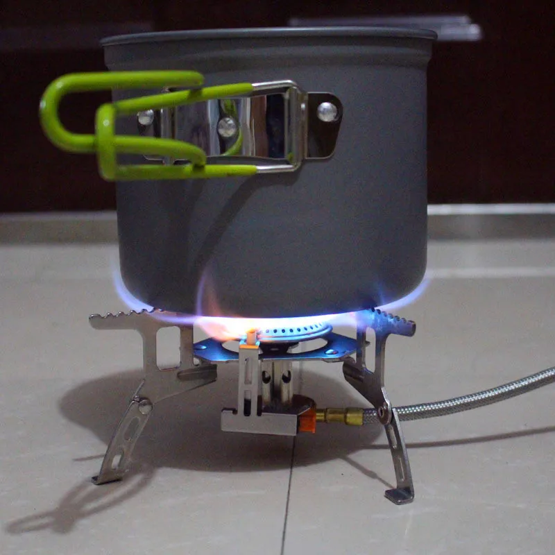 Уличная газовая горелка для кемпинга портативная титановая мини карманная плита