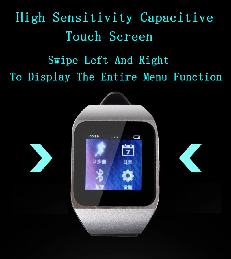 Портативный mp3 плеер с сенсорным экраном 4 ГБ 8 Bluetooth для бега спорта FM радио без