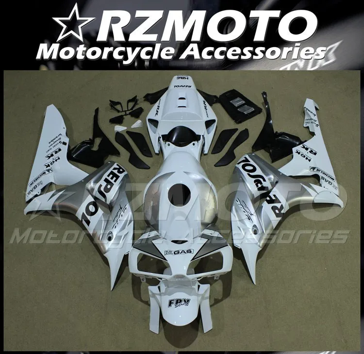 

Injection Mold New ABS Whole Fairings Kit Fit for HONDA CBR1000RR 2006 2007 06 07 CBR1000 Bodywork set silver white