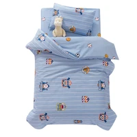 3pcs cute animal cotton crib bed linen kit cartoon baby bedding set includes pillowcase bed sheet duvet cover without filler