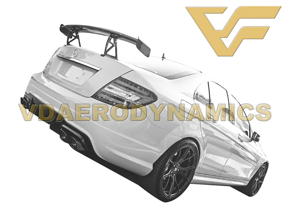 Подходит для 2012-2014 Benz W204 C63 VAD-RZ из углеродного волокна задний диффузор бампер |