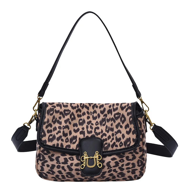 

Vintage Shoulder Bag Women Leopard Designer PU Leather Messenger Bag Tote Bags Luxury Handbag and Purse Causal Crossbody Bag